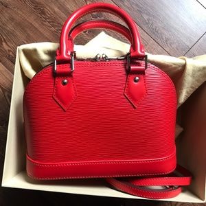 Louis Vuitton alma bb epi red